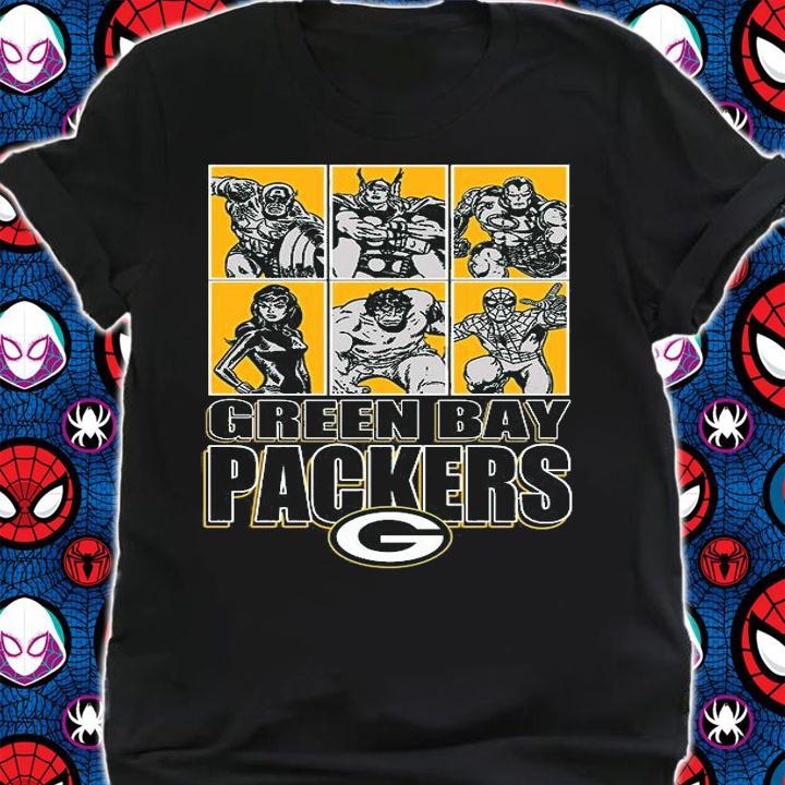 Green Bay Packers Disney Marvel Avengers Line-Up shirt shirt