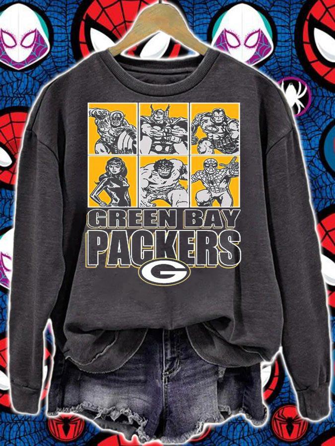 Green Bay Packers Disney Marvel Avengers Line-Up shirt sweatshirt