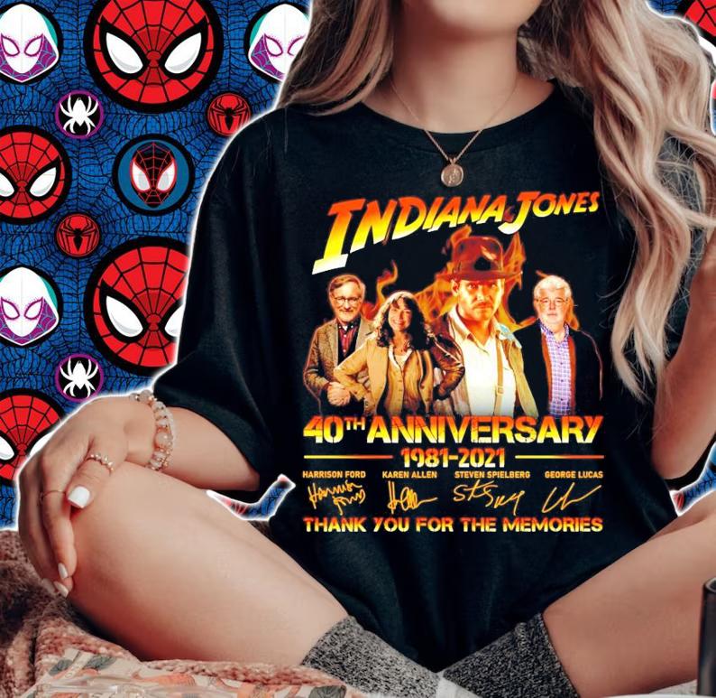 Indiana Jones 40th anniversary 1981-2021 signature shirt woman shirt