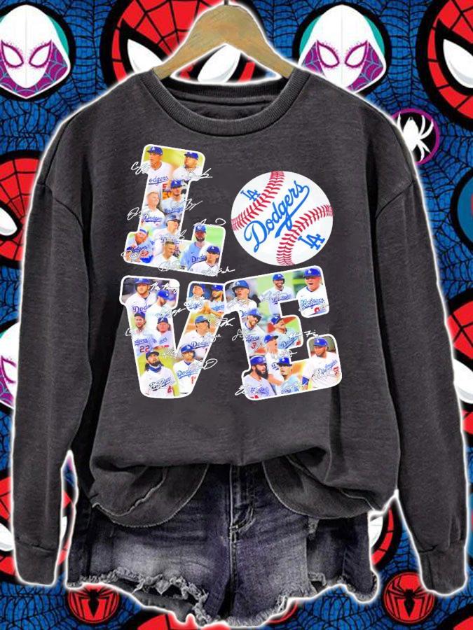 Los Angeles Dodgers love baseball signature shirt sweatshirt