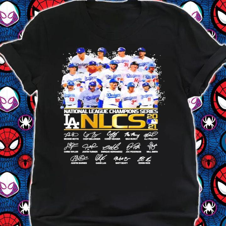 National League Central Series LA NLCS 2021 signatures shirt shirt