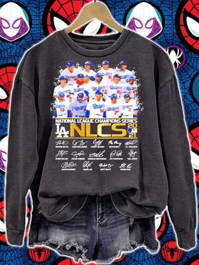 National League Central Series LA NLCS 2021 signatures shirt sweatshirt