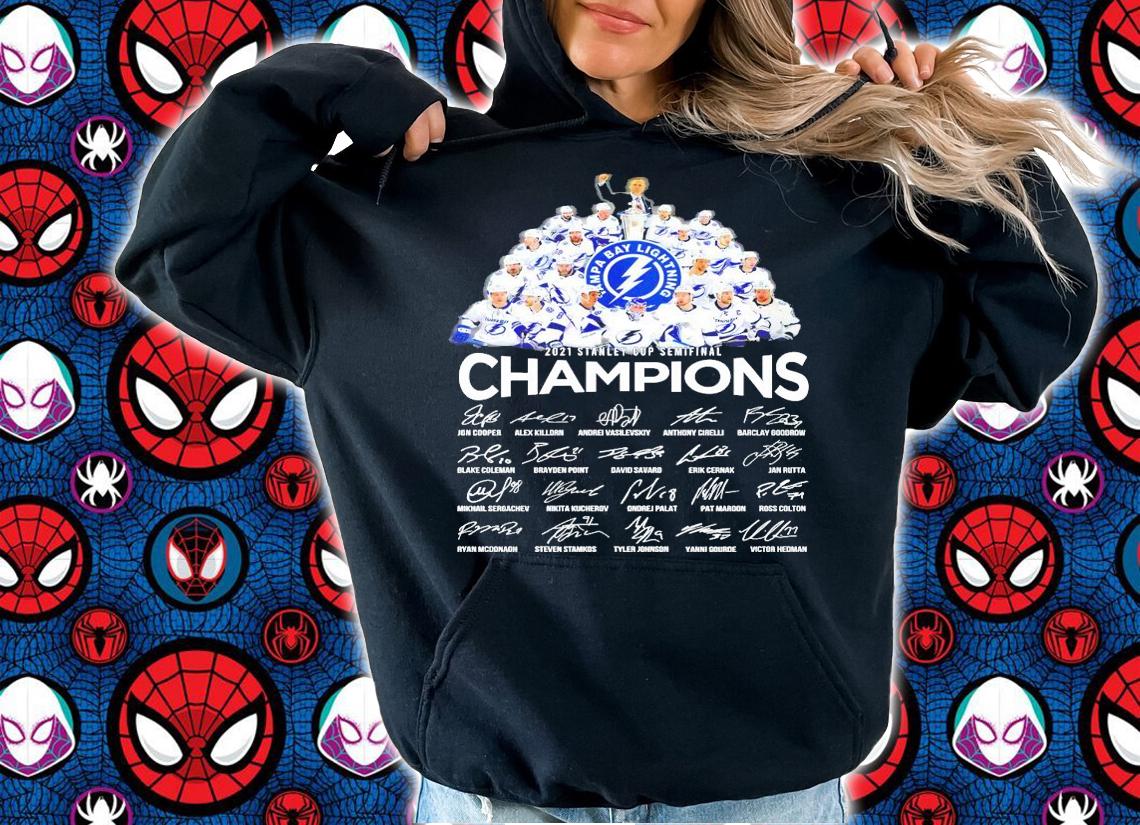 Tampa Bay Lightning 202 Stanley Cup Final Champions signatures all team shirt hoodie