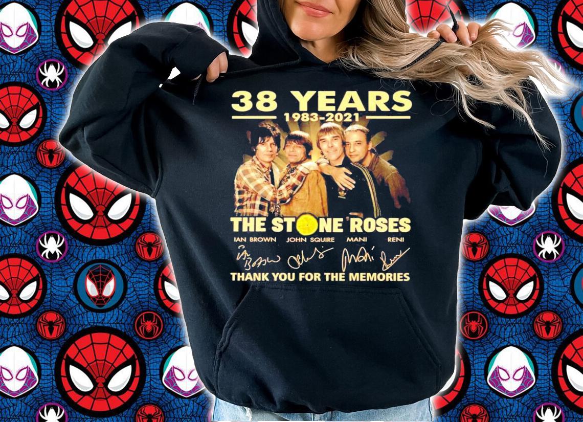 38 years 1983-2021 The Stone Roses signature shirt hoodie