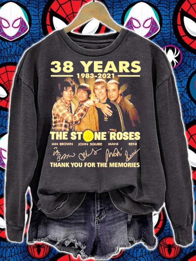 38 years 1983-2021 The Stone Roses signature shirt sweatshirt