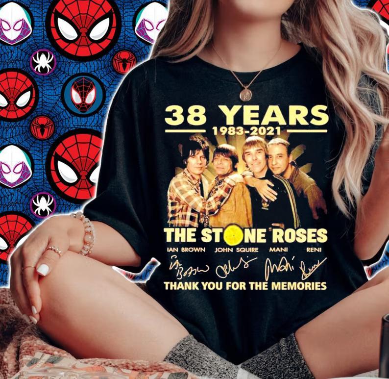 38 years 1983-2021 The Stone Roses signature shirt woman shirt