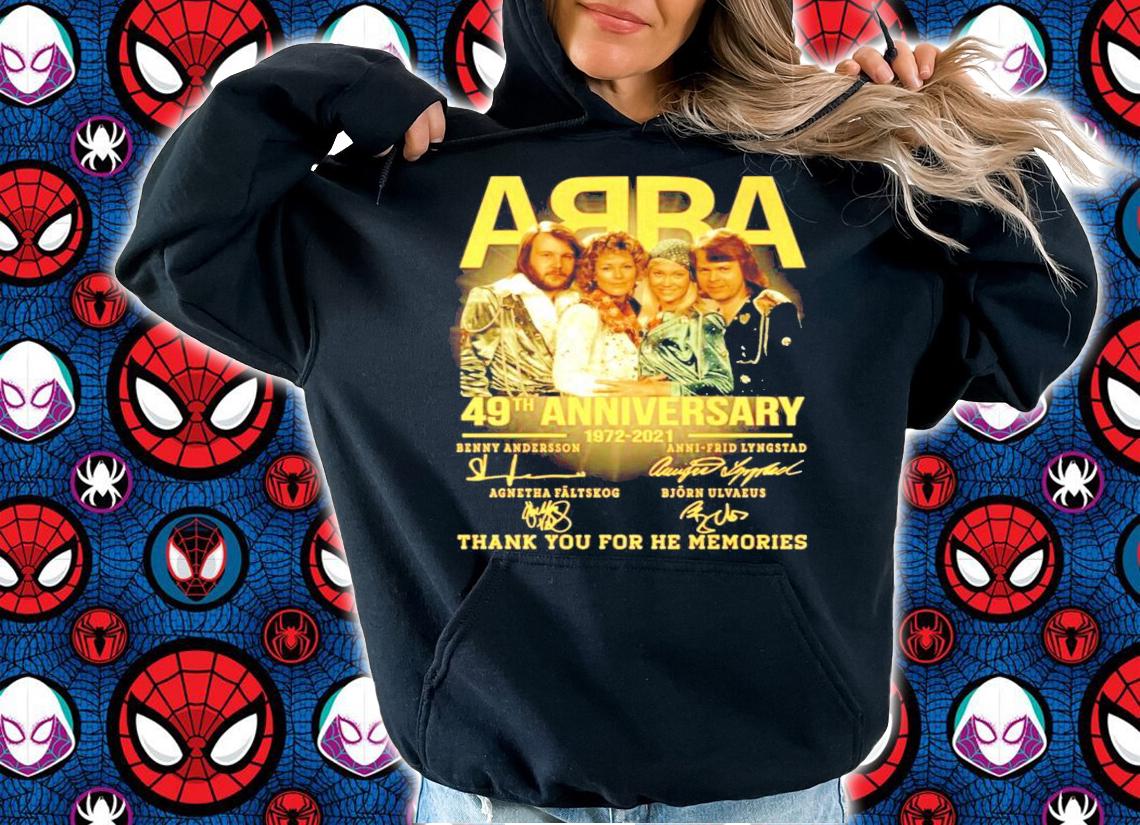 ABBA 49th anniversary 1972-2021 signature shirt