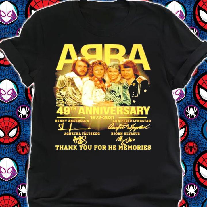 ABBA 49th anniversary 1972-2021 signature shirt