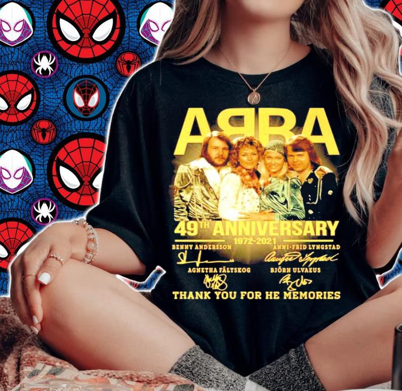 ABBA 49th anniversary 1972-2021 signature shirt