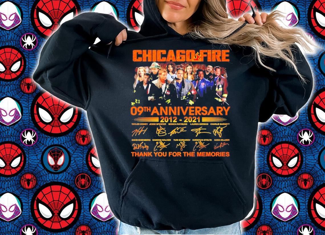 Chicago Fire 09th anniversary 2012-2021 signatures shirt hoodie