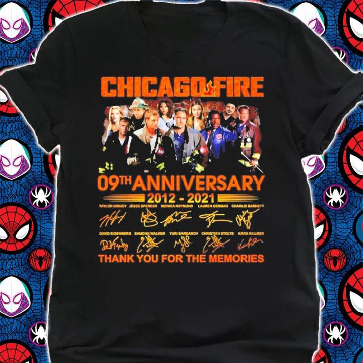 Chicago Fire 09th anniversary 2012-2021 signatures shirt shirt