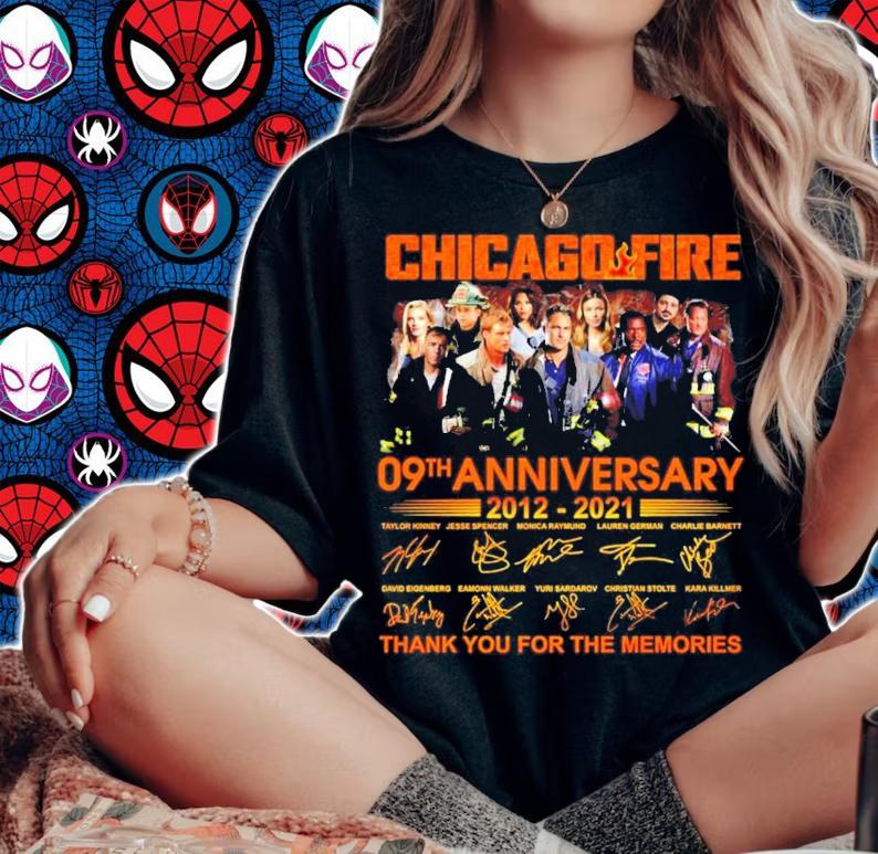 Chicago Fire 09th anniversary 2012-2021 signatures shirt woman shirt