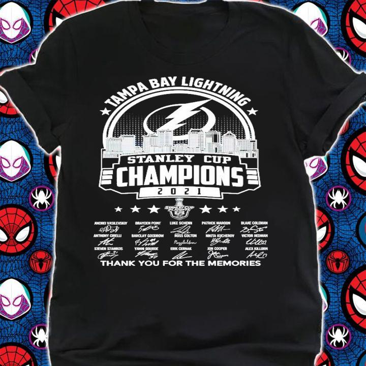 Official Tampa Bay Lightning Stanley Cup Champions 2021 signature shirt shirt