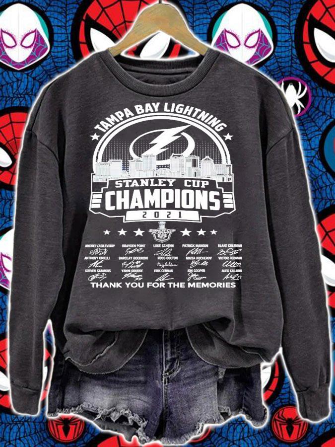 Official Tampa Bay Lightning Stanley Cup Champions 2021 signature shirt sweatshirt