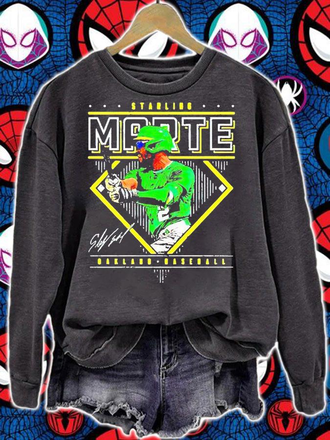Starling Marte Oakland Baseball signature T-shirt