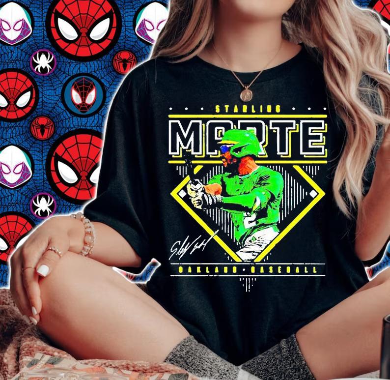 Starling Marte Oakland Baseball signature T-shirt