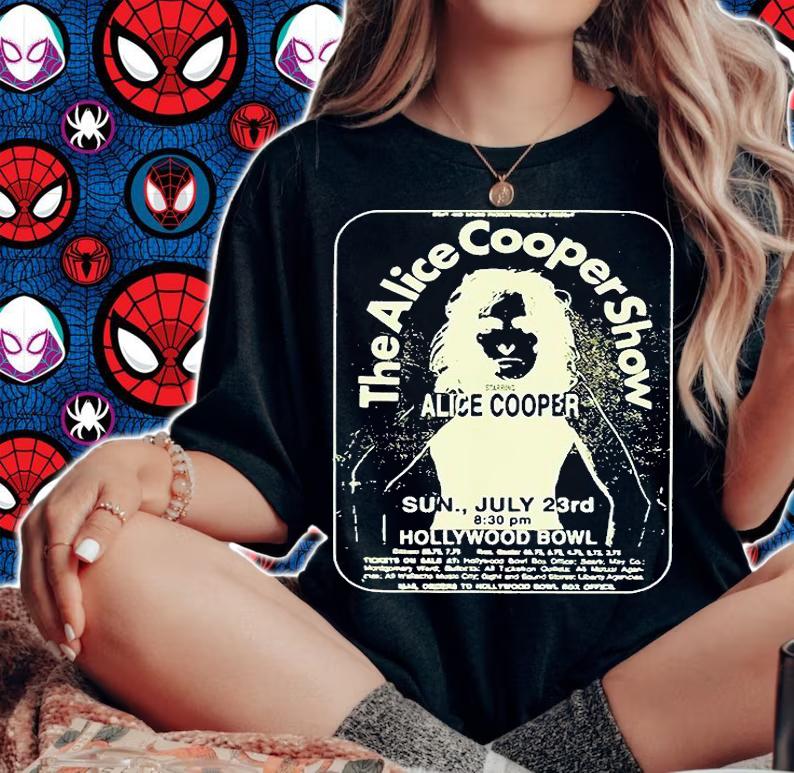 The Alice Cooper Show Alice Cooper Hollywood Bowl Concert T-shirt woman shirt