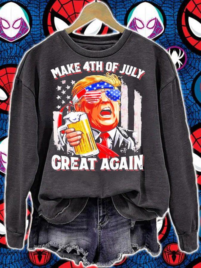 Trump and beer make 4th of July great again shirt