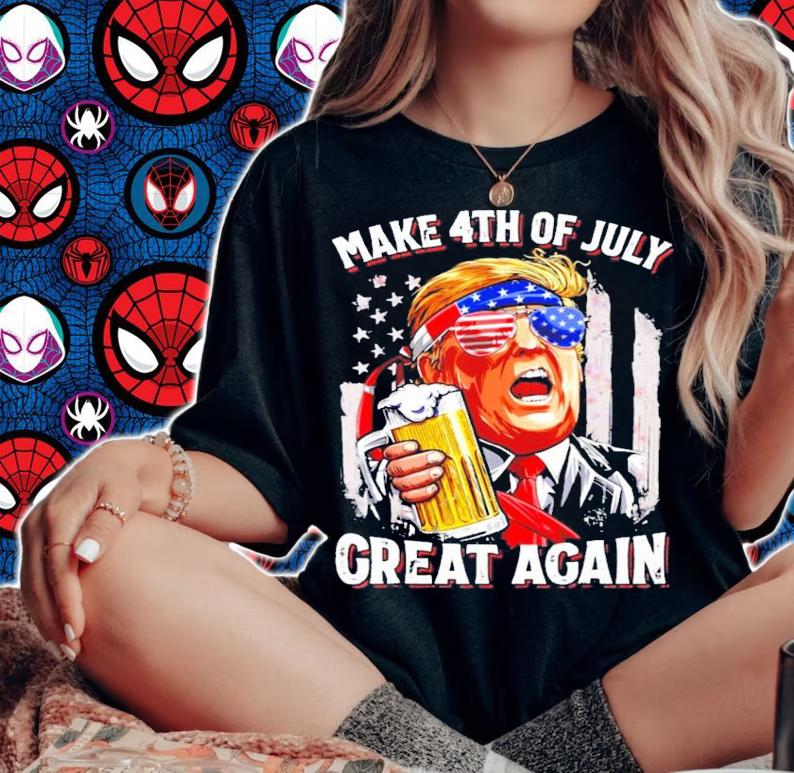 Trump and beer make 4th of July great again shirt