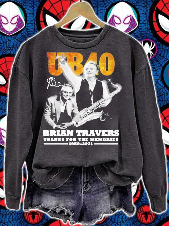 UB40 Brian Travers signature thanks for the memories shirt t-shirt