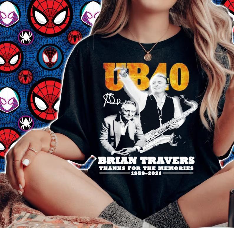 UB40 Brian Travers signature thanks for the memories shirt t-shirt