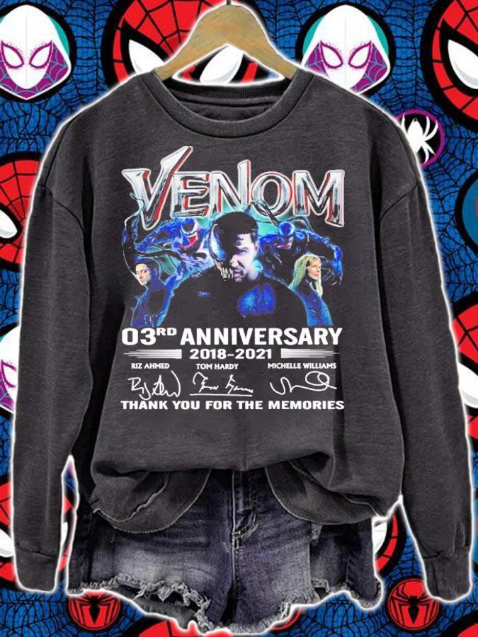 Venom 03rd anniversary 2018 2021 signatures thank you for the memories t-shirt