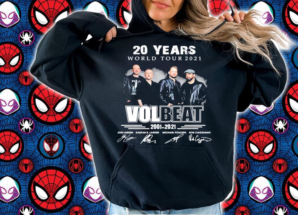 20 years World tour 2021 Volbeat 2001-2021 signatures shirt hoodie