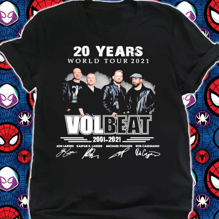 20 years World tour 2021 Volbeat 2001-2021 signatures shirt shirt