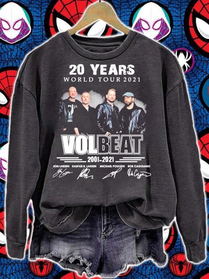 20 years World tour 2021 Volbeat 2001-2021 signatures shirt sweatshirt