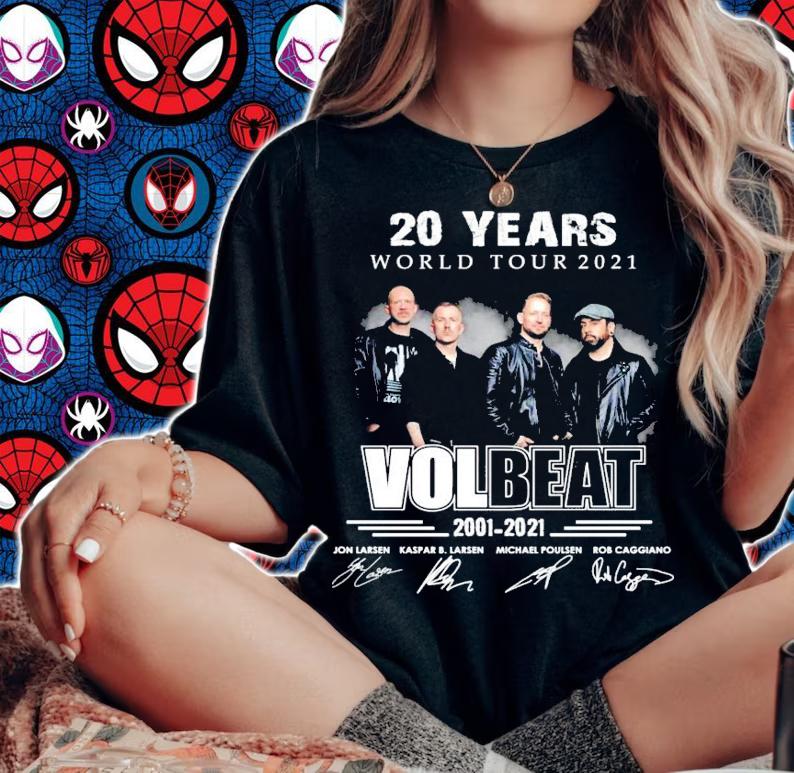 20 years World tour 2021 Volbeat 2001-2021 signatures shirt woman shirt