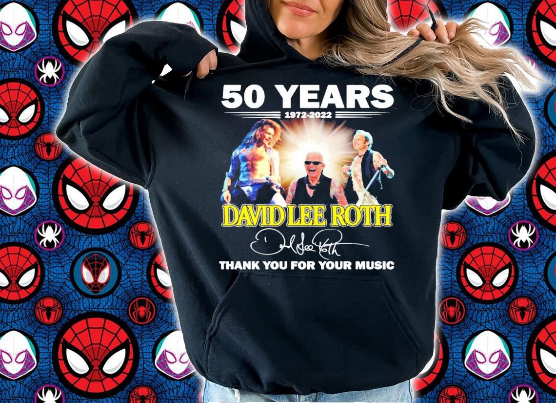 50 years 1972-2022 David Lee Roth signature shirt hoodie