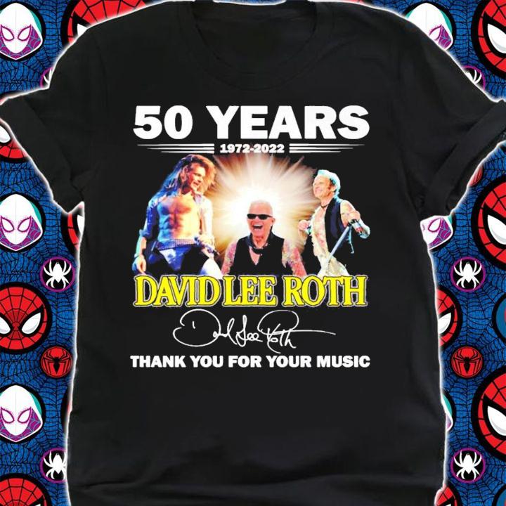 50 years 1972-2022 David Lee Roth signature shirt shirt