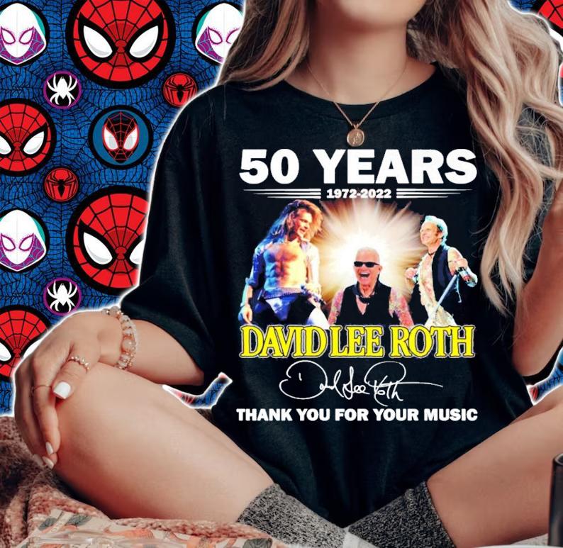 50 years 1972-2022 David Lee Roth signature shirt woman shirt