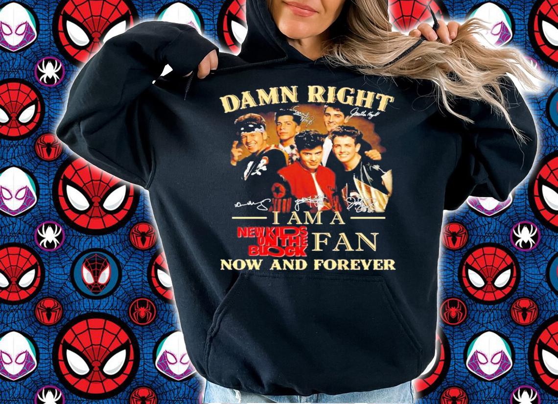 Damn right I am a New Kids on the block dan now and forever signature shirt hoodie