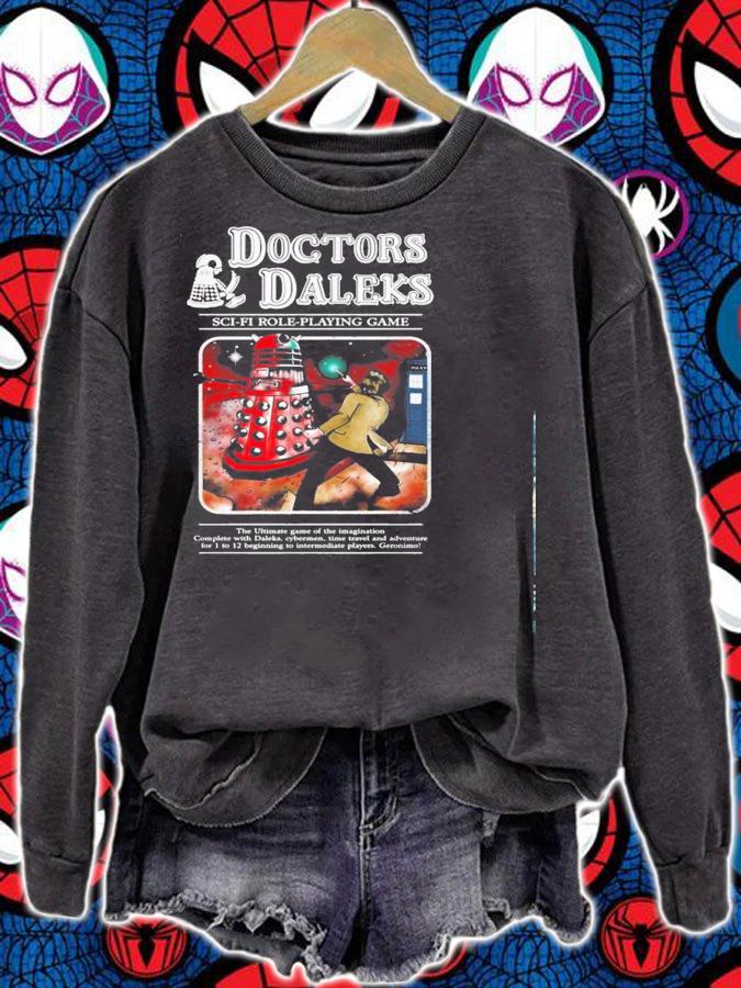 Doctors Daleks Sci Fi Role Playing Game Players Handbook Shirt.Jpg