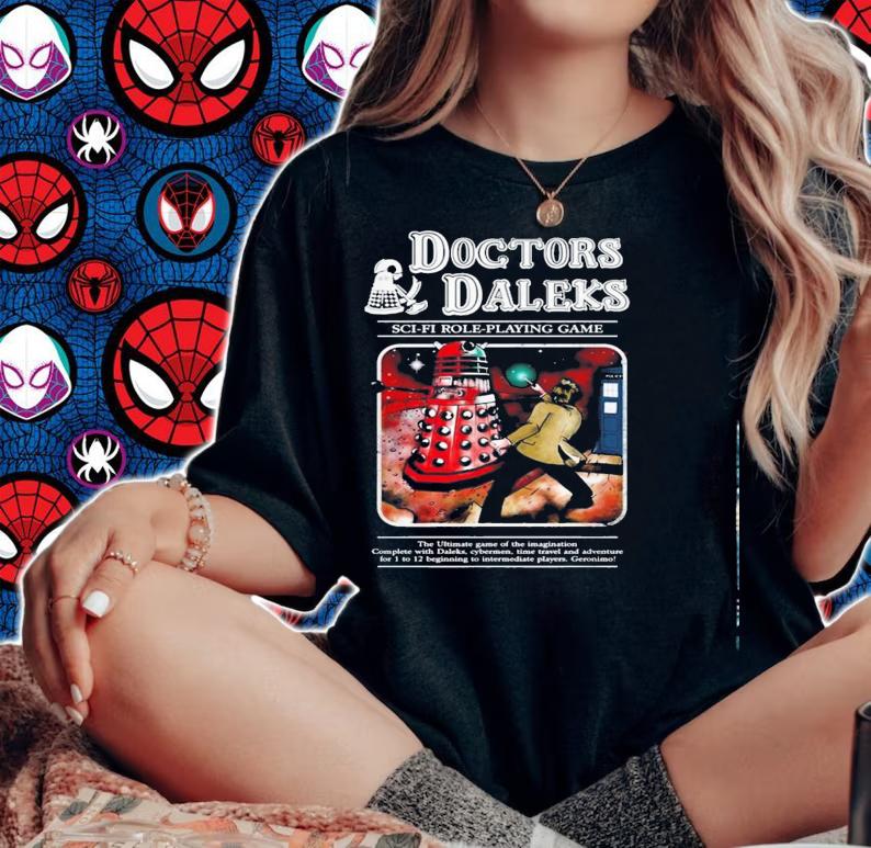 Doctors Daleks Sci Fi Role Playing Game Players Handbook Shirt.Jpg