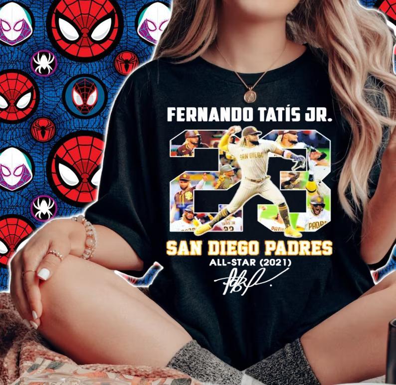 Fernando Tatis JR San Diego Padres signature shirt woman shirt