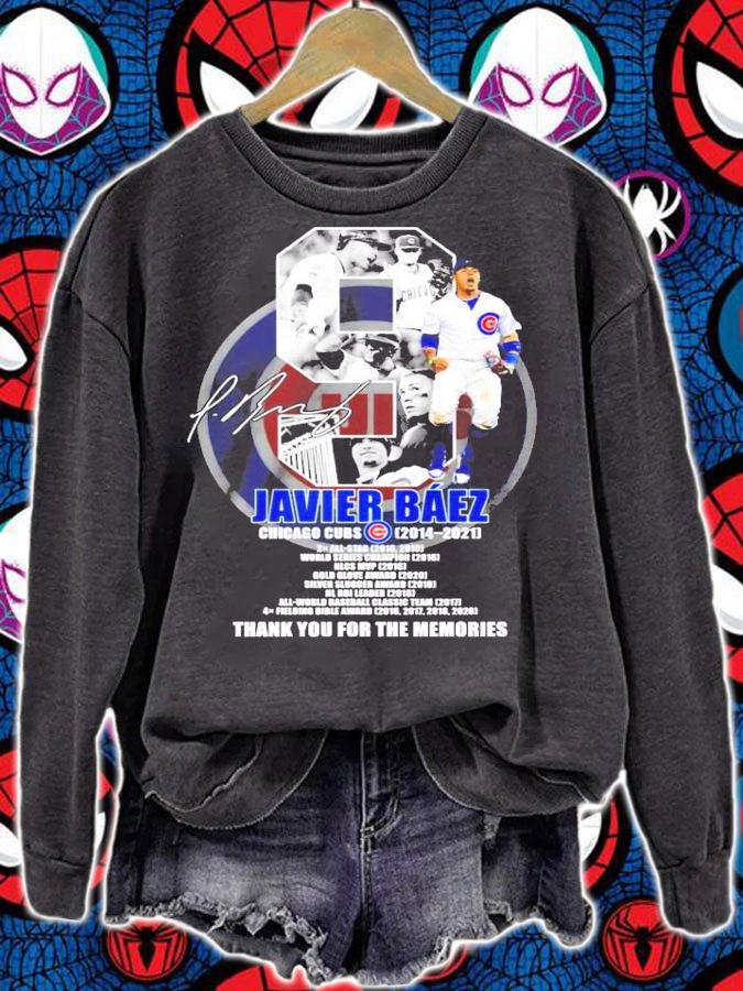 Javier Baez Chicago Cubs 2014-2021 signature shirt