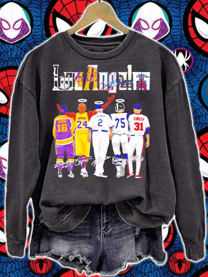 Los Angeles Dionne Bryant Lasorda Deacon Jones Finley signature shirt