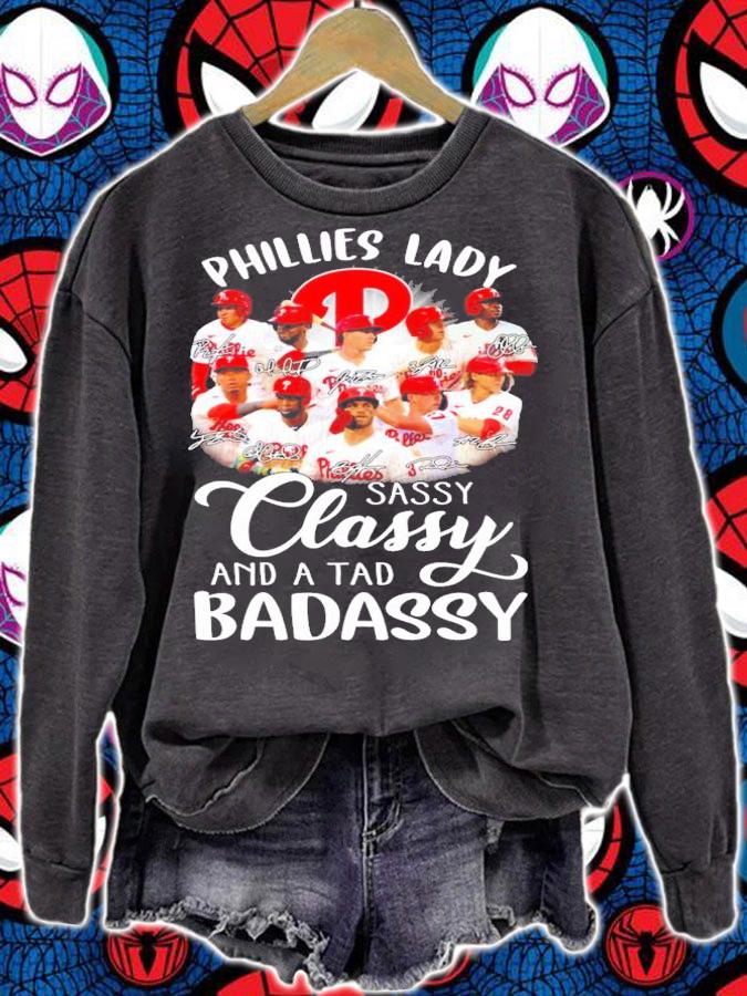 Philadelphia Phillies lady sassy classy and a tad badassy signatures shirt