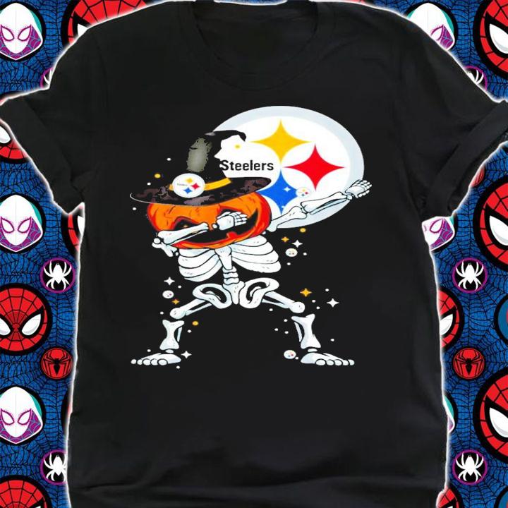 Pittsburgh Steelers Skeleton Dabbing Halloween shirt