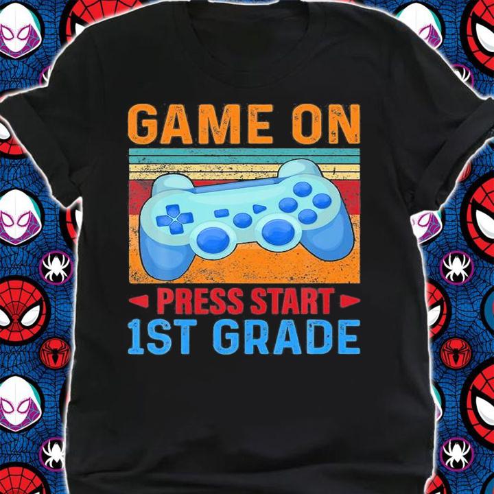 Vintage Video Game First Grade Kids Back To School T-shirt shirt