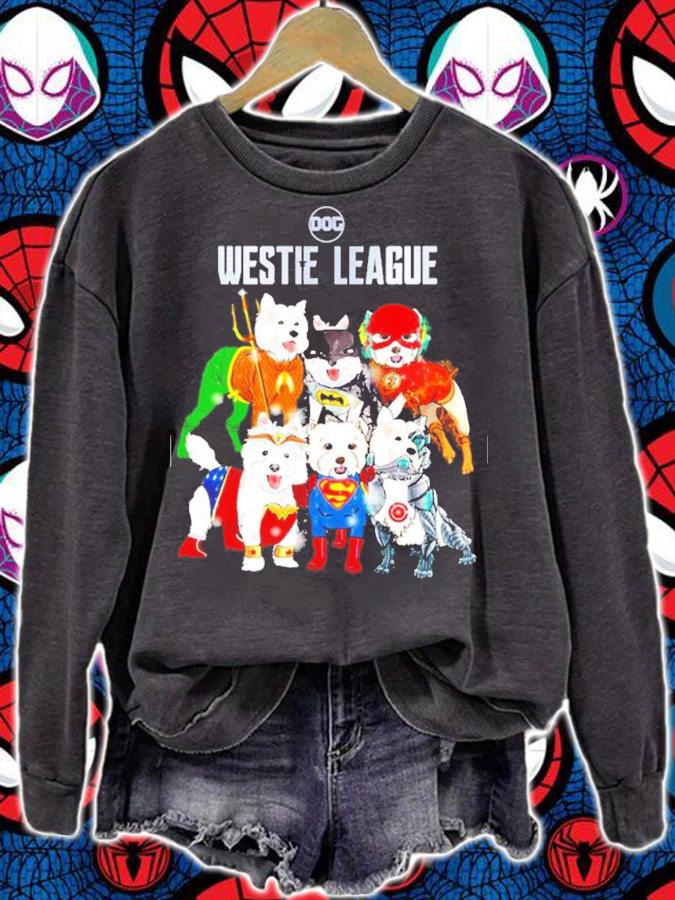 Dog Westie League Marvel dog shirt sweatshirt