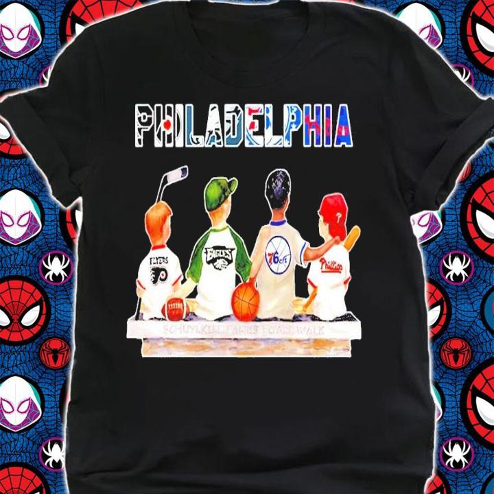 Kids watch Philadelphia Flyers Eagles 76ers Phillies t-shirt
