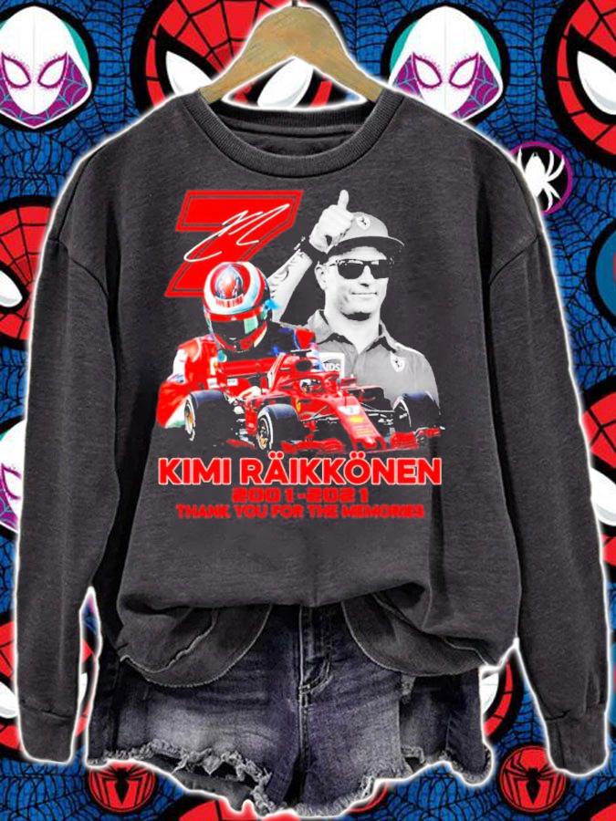 Kimi Raikkonen 2001-2021 signature thank you for the memories shirt sweatshirt
