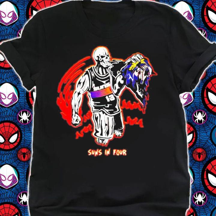 Phoenix Suns In Four Skull Fighter Quality t-shirt shirt