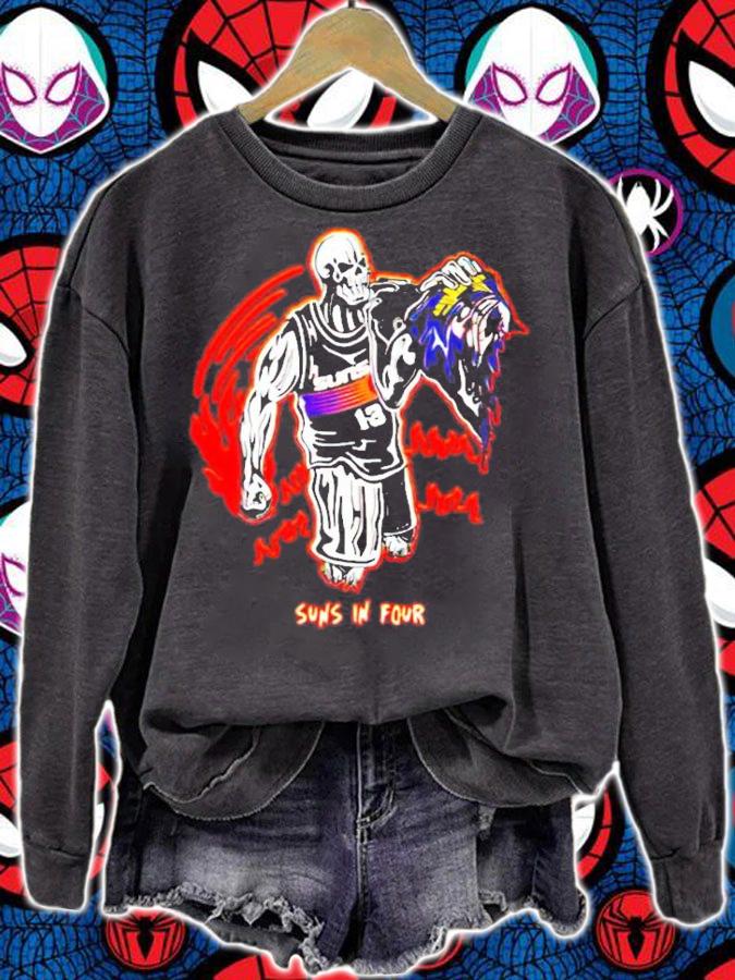 Phoenix Suns In Four Skull Fighter Quality t-shirt sweatshirt
