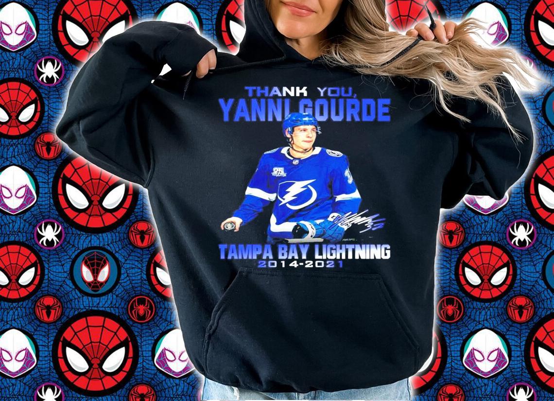 Thank you Yanni Gourde Tampa Bay Lightning signature shirt