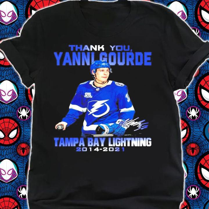 Thank you Yanni Gourde Tampa Bay Lightning signature shirt
