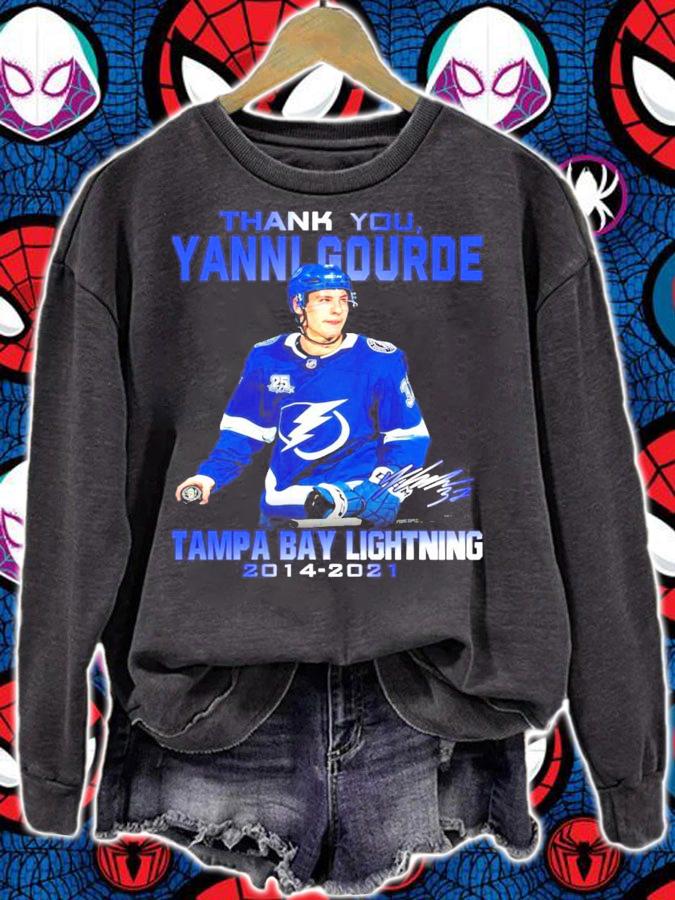 Thank you Yanni Gourde Tampa Bay Lightning signature shirt